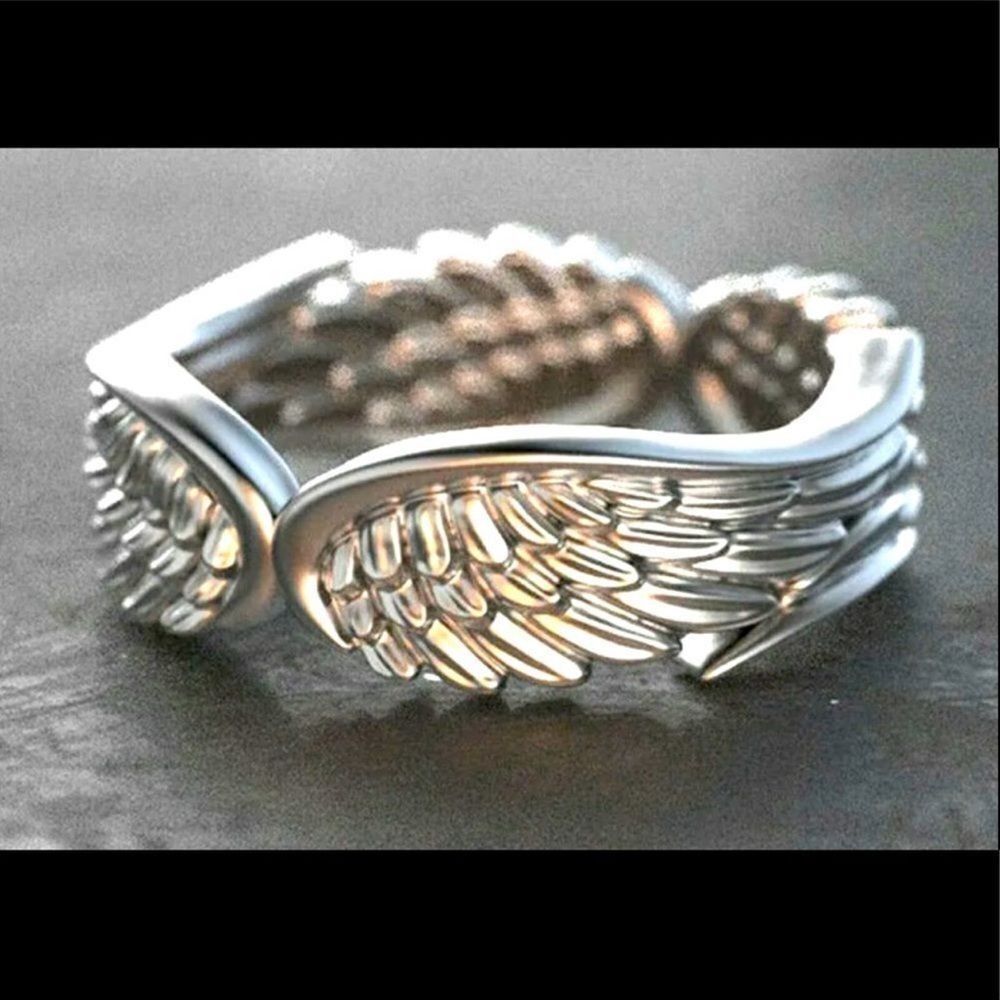 Angel Wings Silver Plated Ring